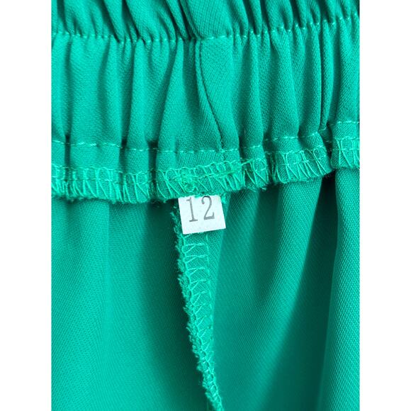 NWT Green Comfy Wide Leg Office Career Trouser Pants Women’s  size 12 - Picture 4 of 9